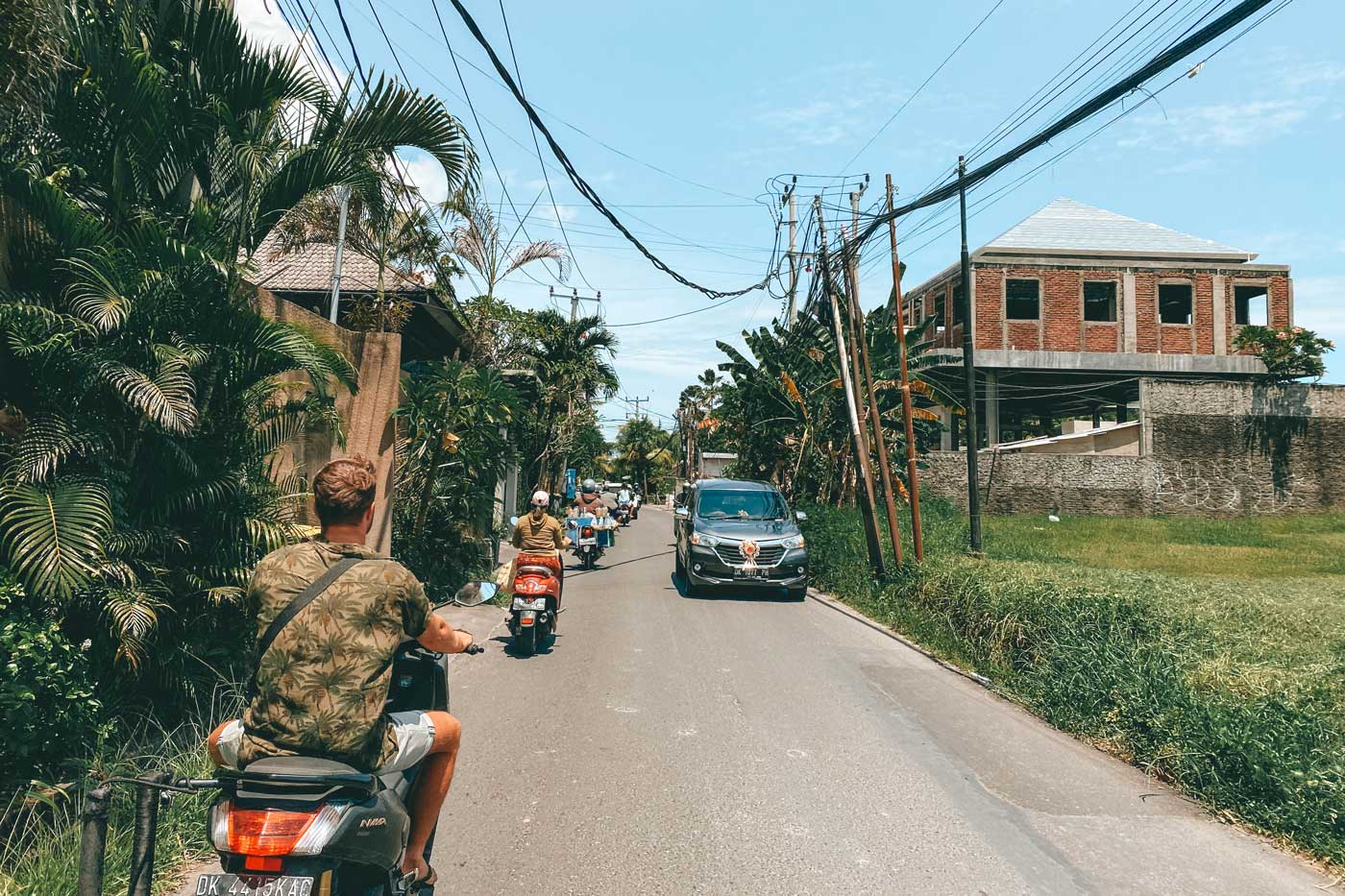 traffic at a road in canggu